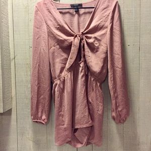 Blush Tie-Front Romper